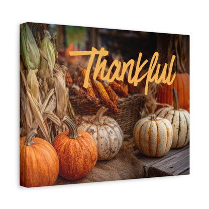 Thankful Fall Wall Art Canvas