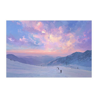 Last Run of the Day Ski Poster — Indoor/Outdoor Silk Print