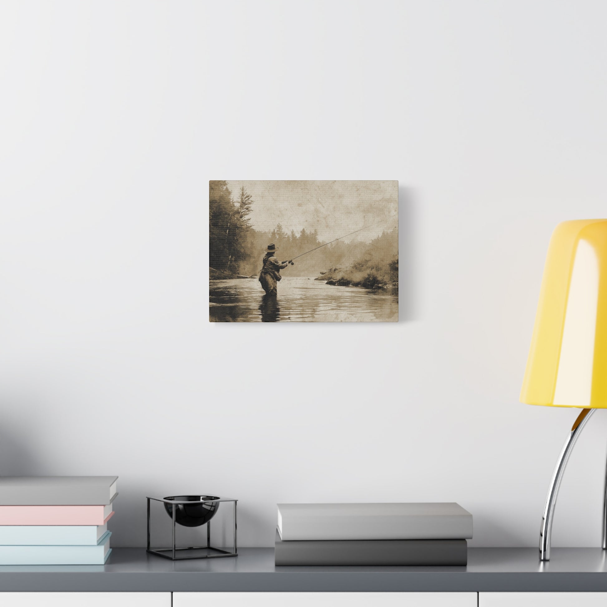 Vintage Fly Fishing Canvas Art