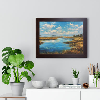 Coastal Marsh Seascape — Framed Wall Art Print