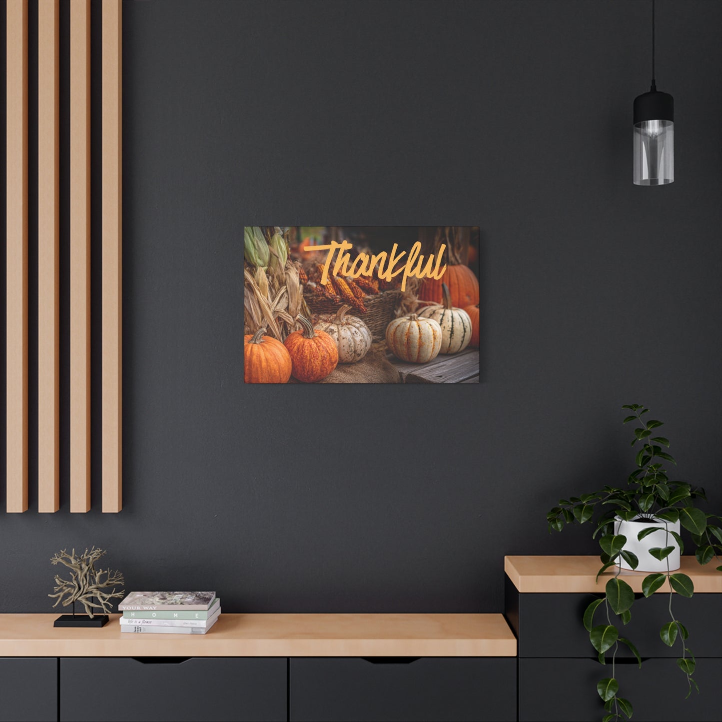 Thankful Fall Wall Art Canvas