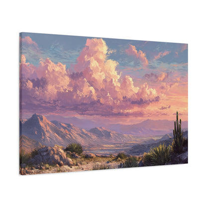 Desert Sunset Canvas Wall Art — Matte Stretched Landscape Print