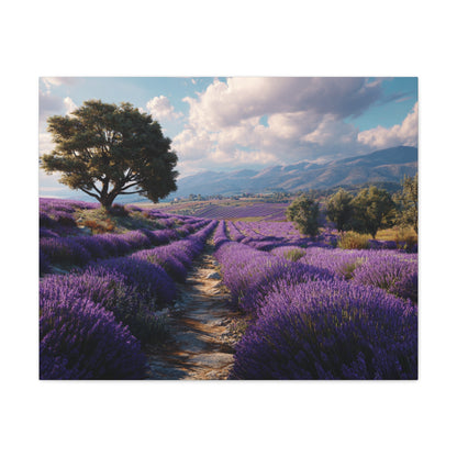 Lavender Field Canvas Print – Stretched Matte Wall Art