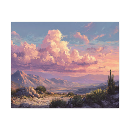 Desert Sunset Canvas Wall Art — Matte Stretched Landscape Print