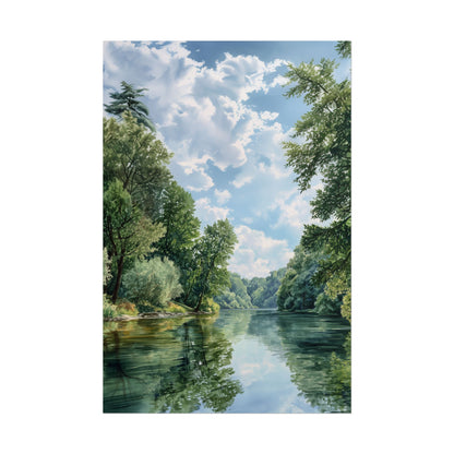 River Reflection Print — Scenic Landscape Wall Art