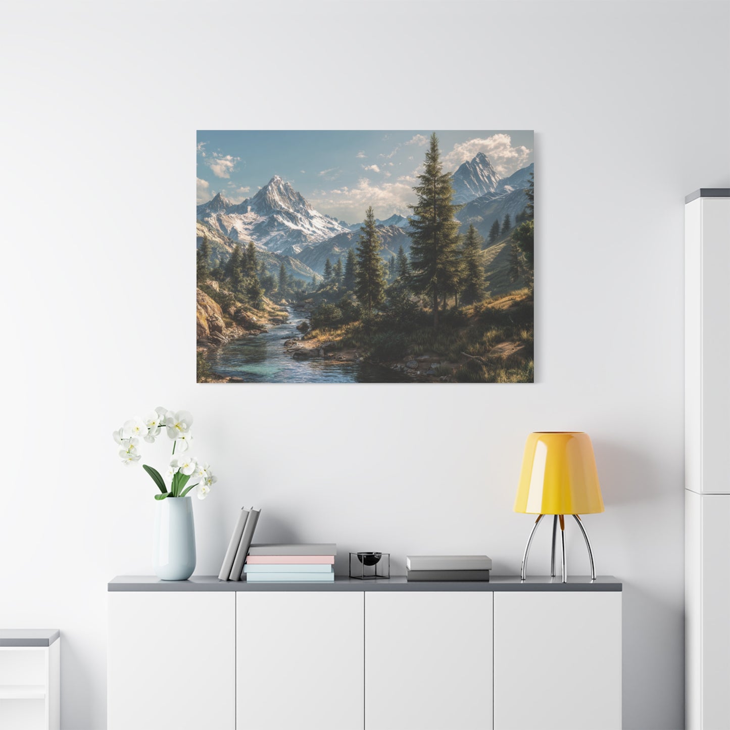 Canvas Print - Mountain Stream on a Beautiful Day
