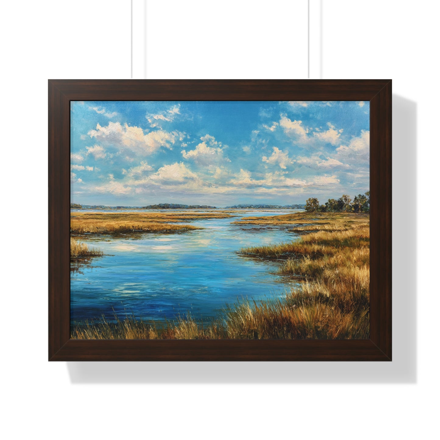 Coastal Marsh Seascape — Framed Wall Art Print