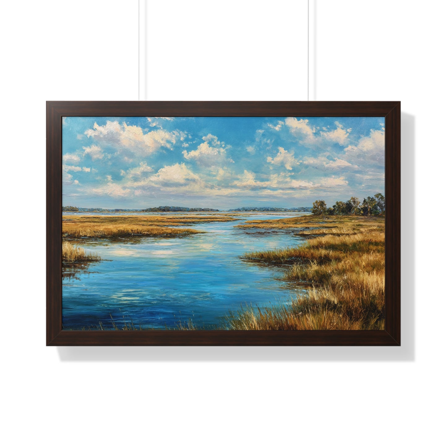 Coastal Marsh Seascape — Framed Wall Art Print