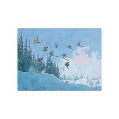 Skiers Delight Jump Sequence - Silk Paper Print