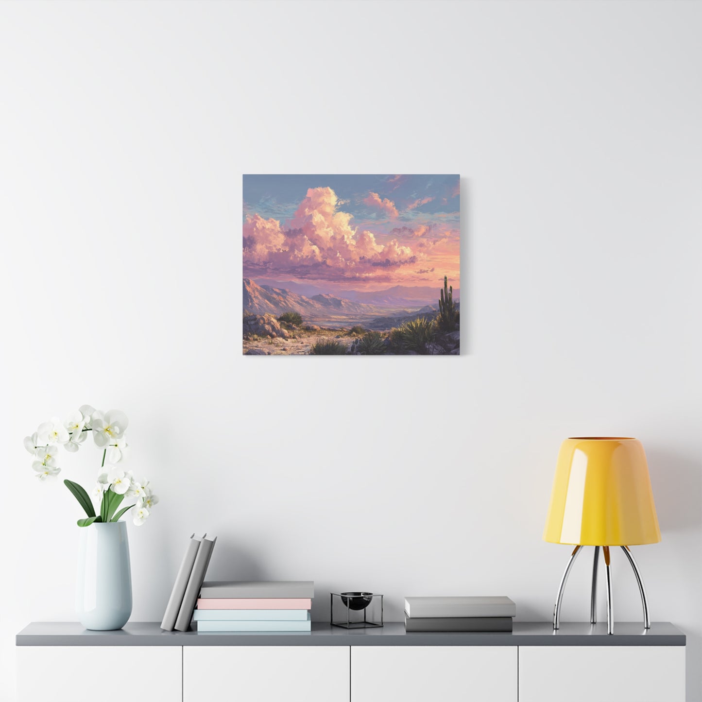 Desert Sunset Canvas Wall Art — Matte Stretched Landscape Print