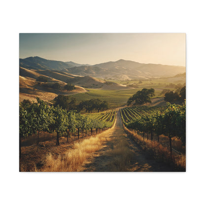 Vineyard Sunrise Matte Canvas Wall Art — Stretched 1.25"