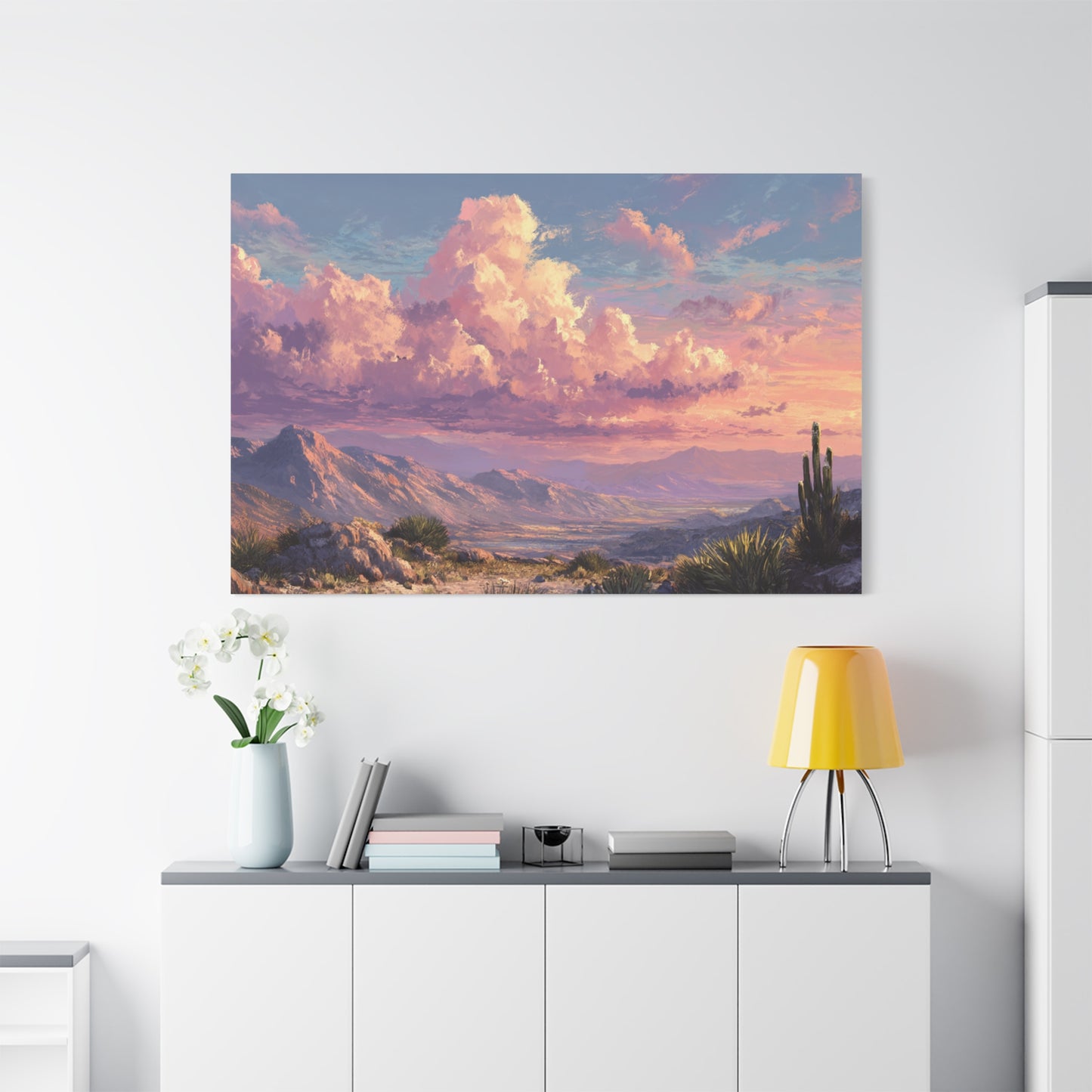 Desert Sunset Canvas Wall Art — Matte Stretched Landscape Print