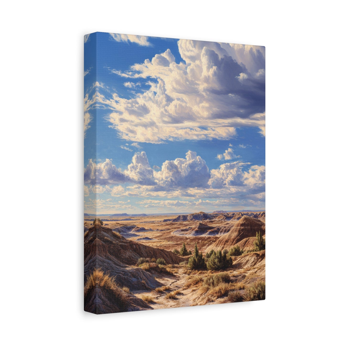 Desert Badlands Landscape Canvas Print — Matte Stretched Wall Art
