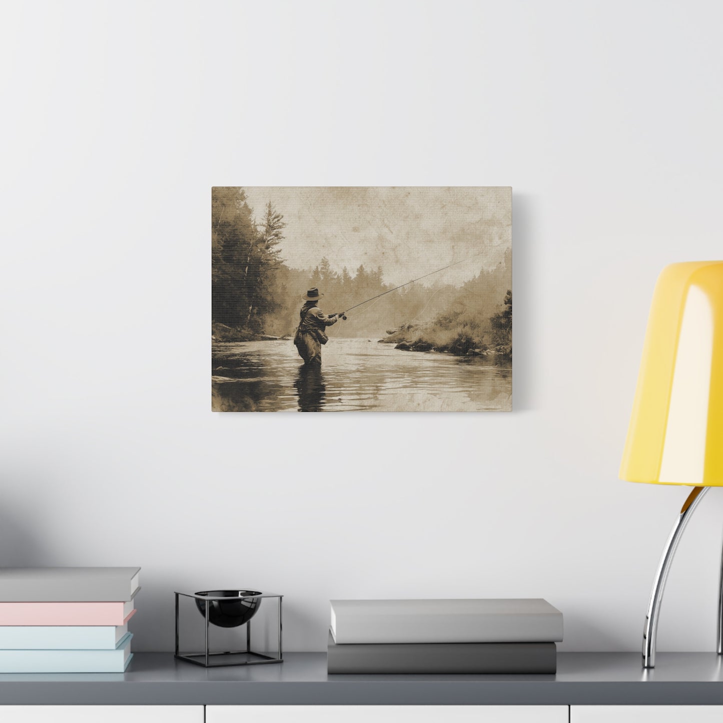 Vintage Fly Fishing Canvas Art