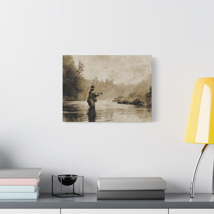 Vintage Fly Fishing Canvas Art