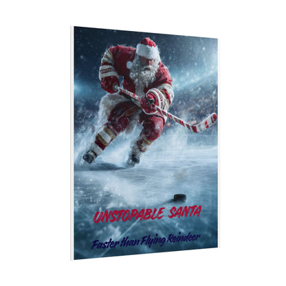 Santa Hockey Poster