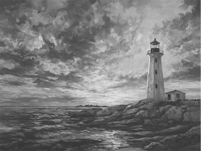 Lighthouse at Sunset Painting Kit - Guided Art Experience