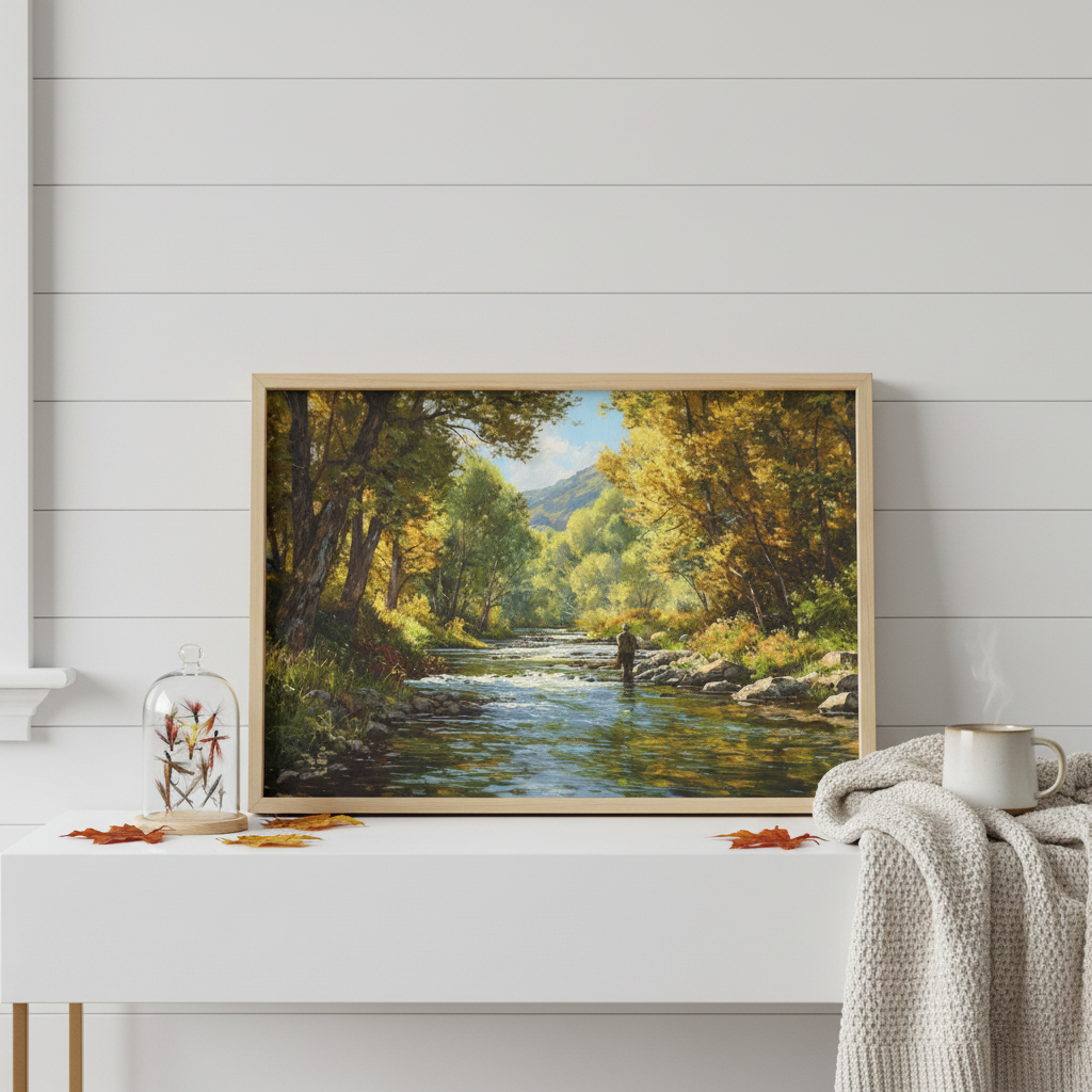 Autumn Fly Fishing - Small Print