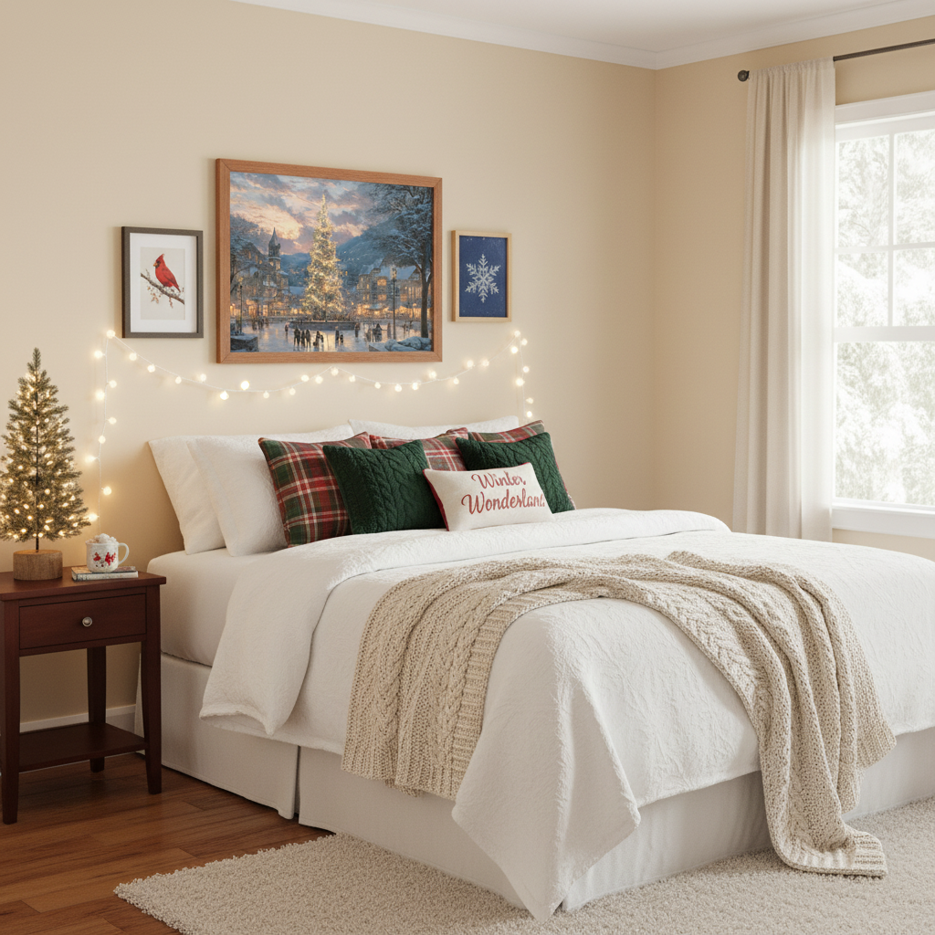 Christmas Village on Skates in Bedroom