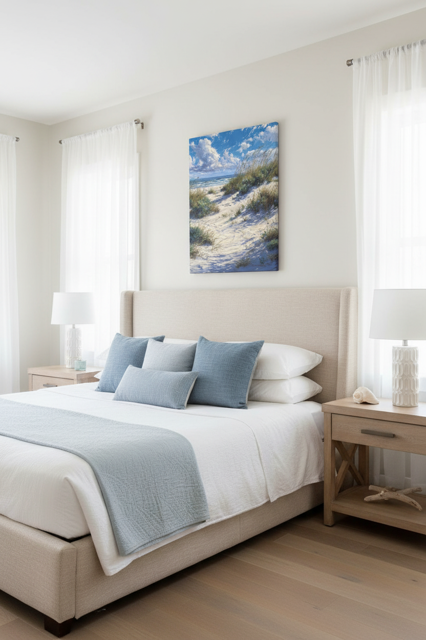 Coastal Dune in Serene Bedroom