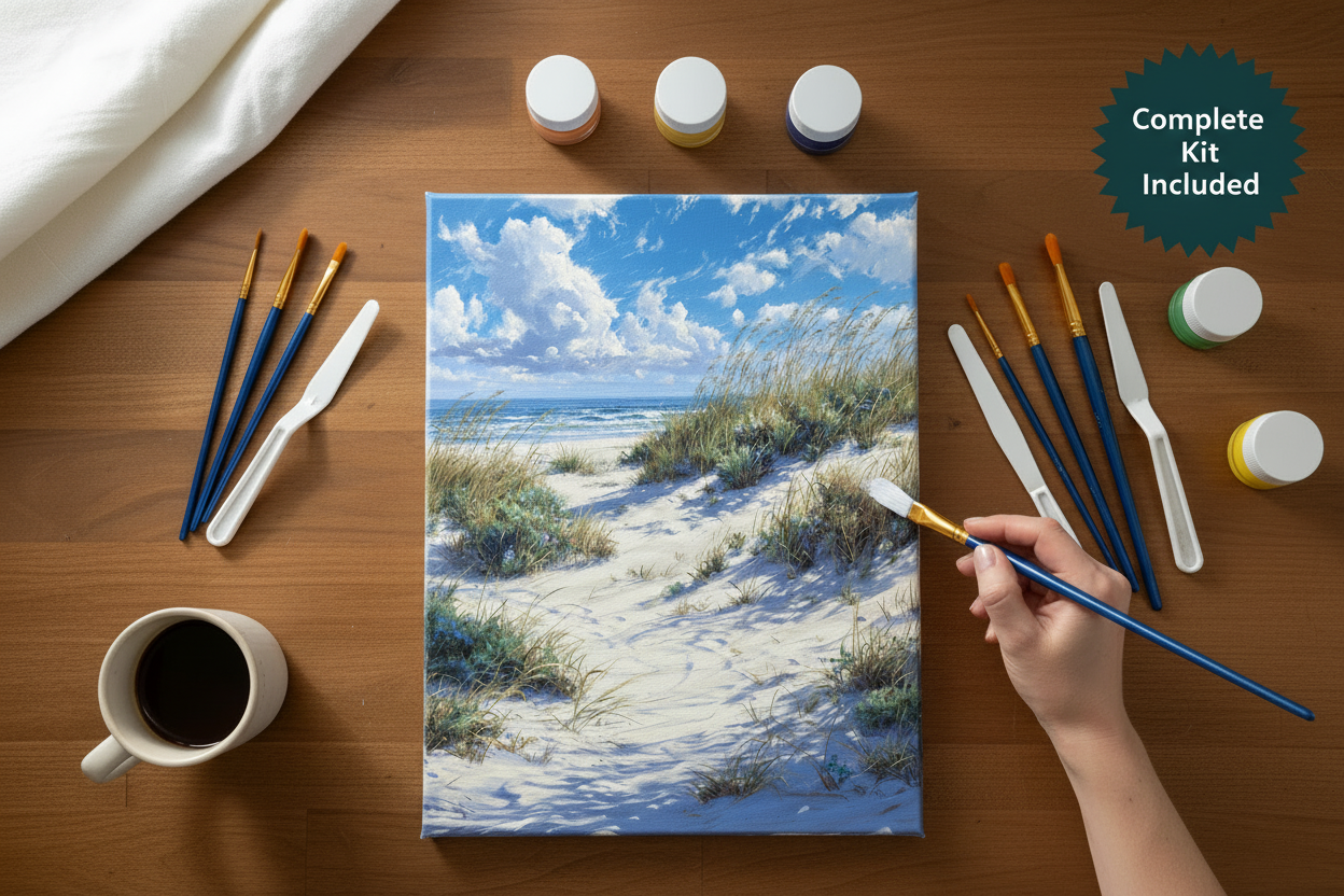 Coastal Dunes with badge in image corner