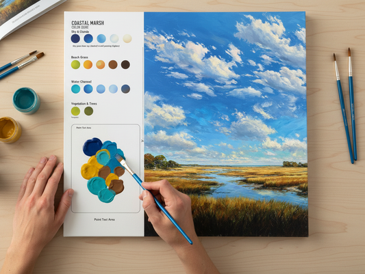 Coastal Marsh Painting Kit - Beginner Guided Art Experience