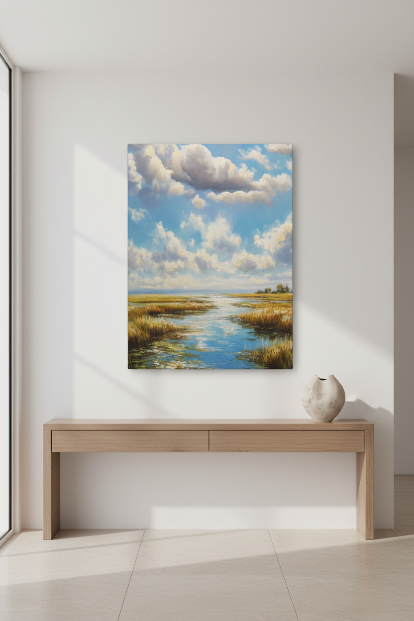Coastal Marsh in Serene Entryway