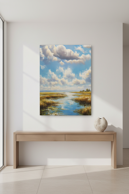 Coastal Marsh in Serene Entryway