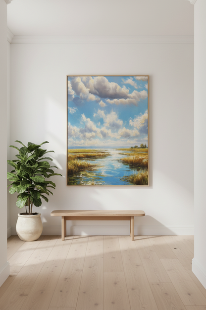 Coastal Marsh in Tranquil Hallway