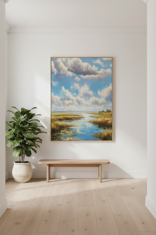 Coastal Marsh in Tranquil Hallway