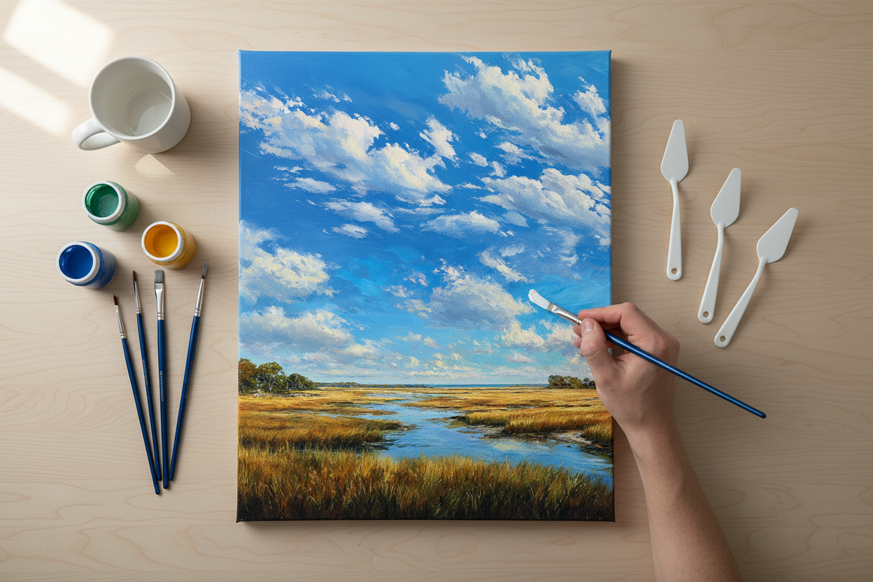 Coastal Marsh Lifestyle - Vertical Canvas