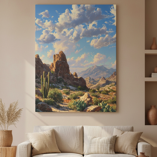 Desert Sunrise in Southwest Modern Living Room