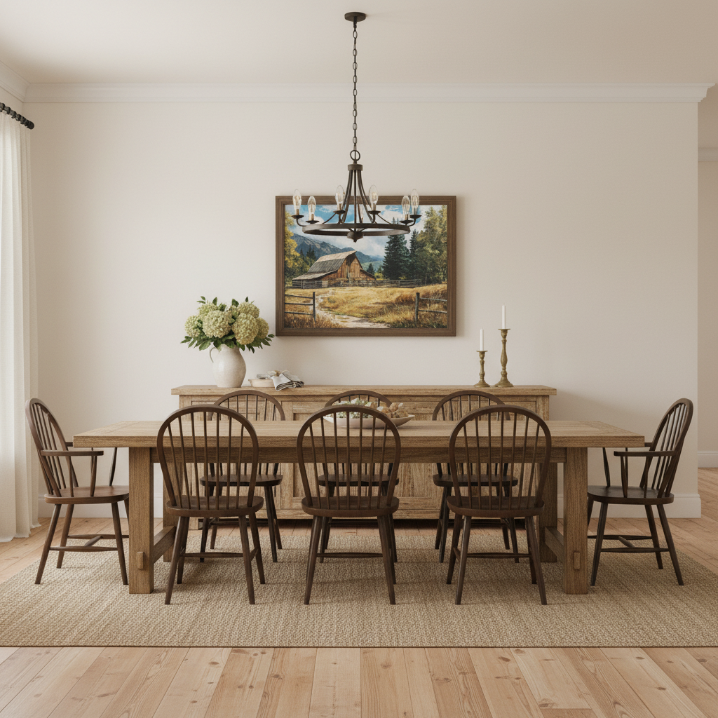 Rustic Barn Dining Room Mockup