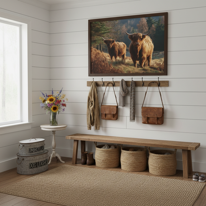 Highland Cattle Mudroom Mockup 2