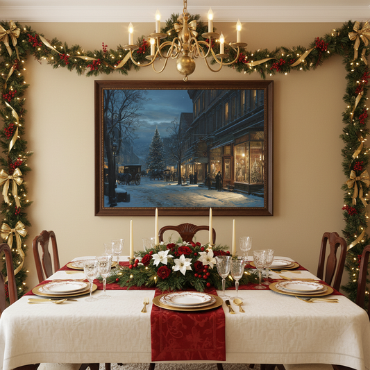 Victorian Street Dining Room Mockup