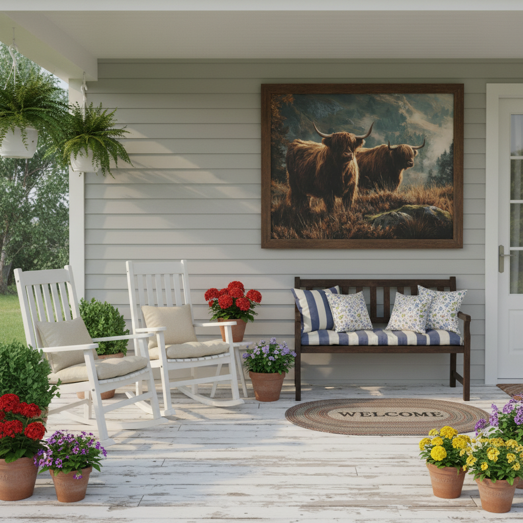 Highland Cow Porch Mockup 3