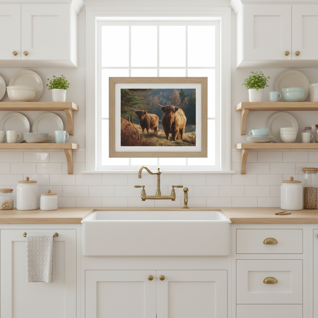 Highland Cattle Kitchen Mockup