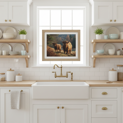 Highland Cattle Kitchen Mockup