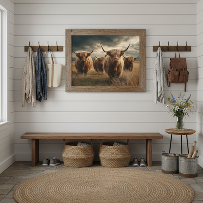 Highland Cattle Mudroom Mockup 1
