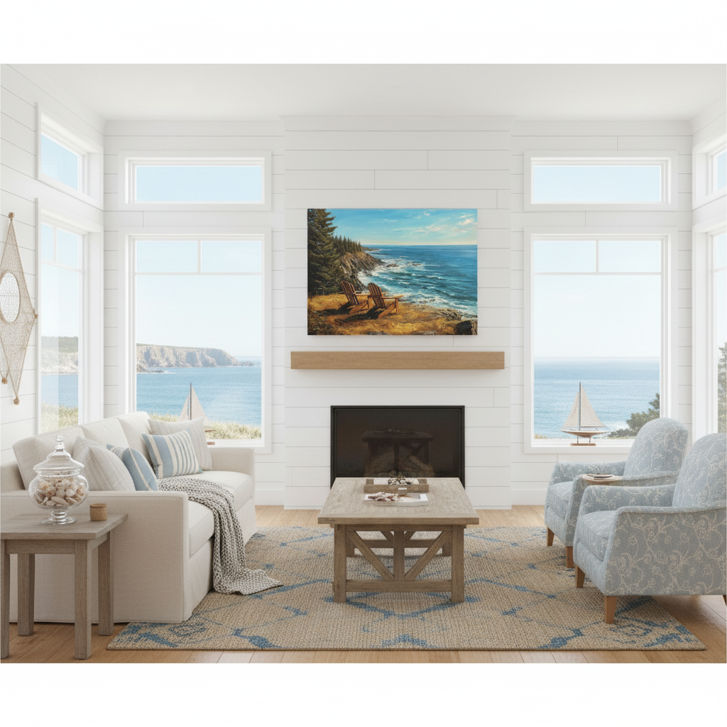 Coastal Cliffs Beach House Mockup