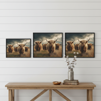 Highland Cattle Size Comparison Horizontal Mockup