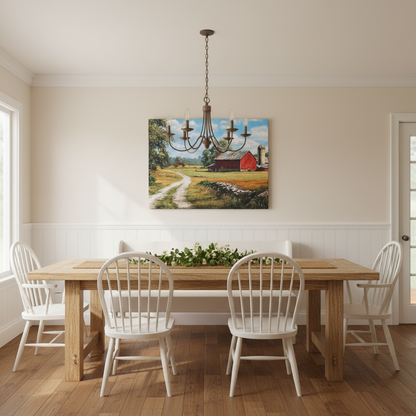 Red Barn Dining Room Mockup