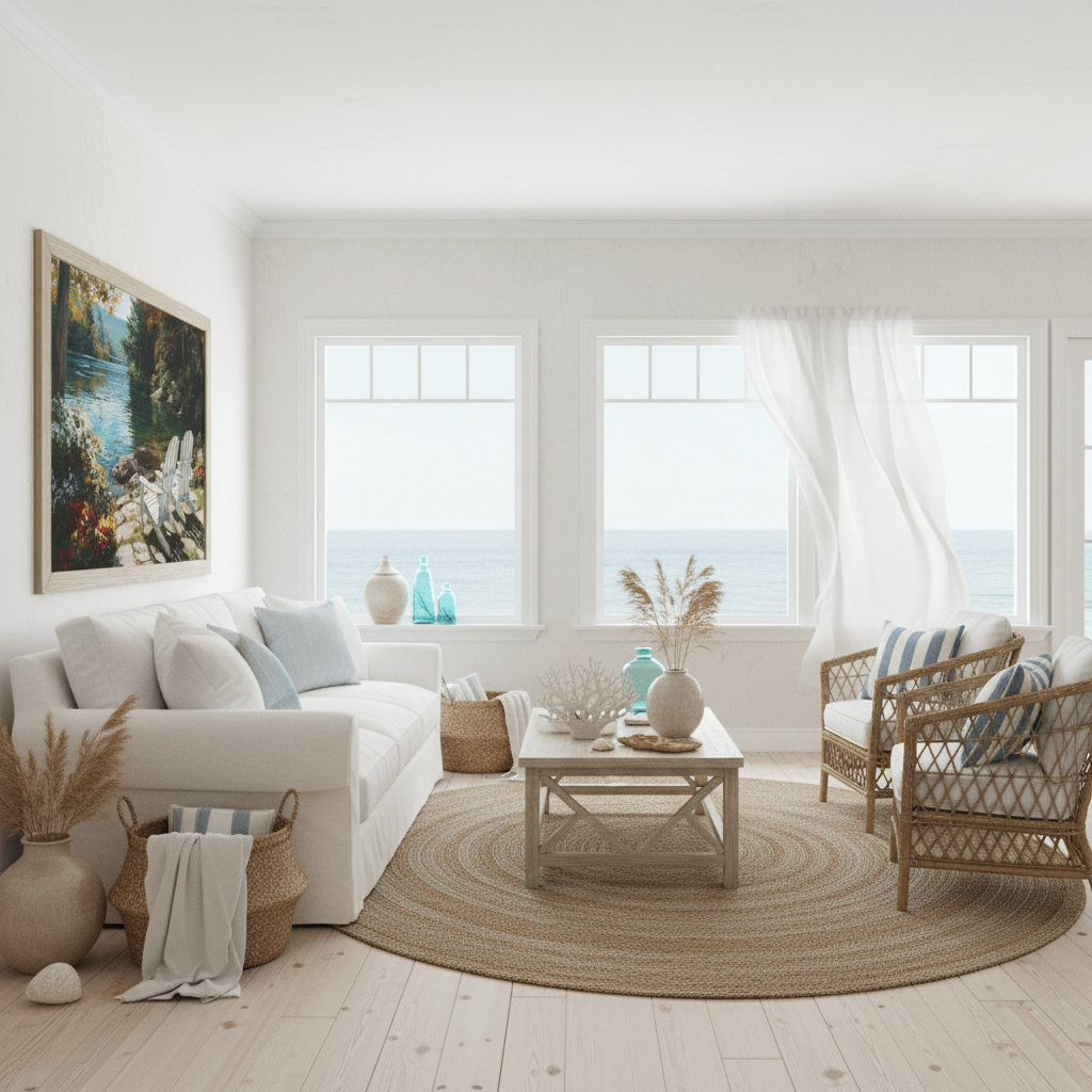 Lakeside Chairs Beach House Mockup