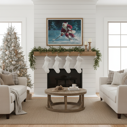 Hockey Santa Farmhouse Mockup