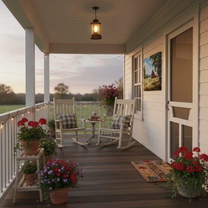 Red Barn Porch Mockup