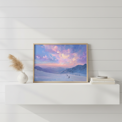 Last Run Skiing - Small White