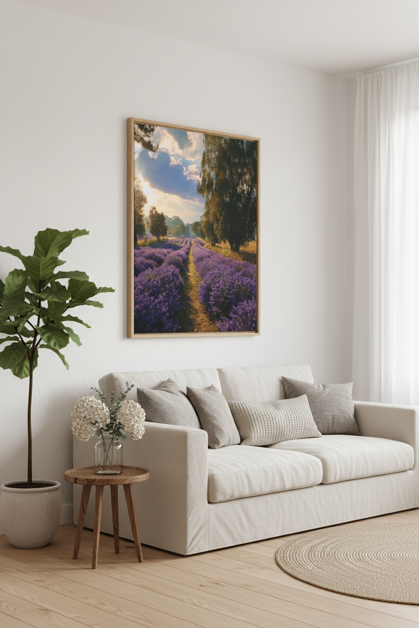 Lavender Field in Living Room