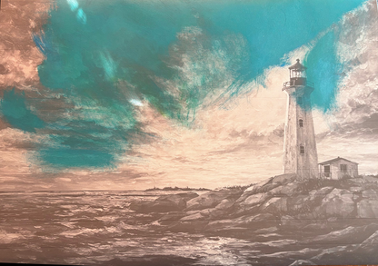 Lighthouse at Sunset Painting Kit - Guided Art Experience