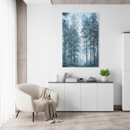 Misty Pine Forest square mockup