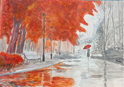 Central Park Stroll Painting Kit - Romantic Urban Scene